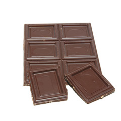 Chocolate isolated on white.