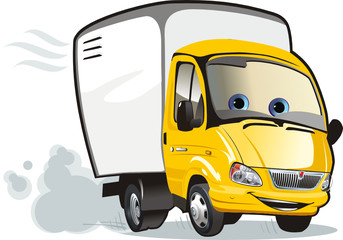 Vector Cartoon delivery / cargo truck