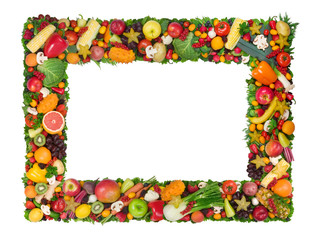 Fruit and vegetable frame © Olga Lyubkin