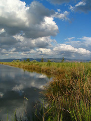 Lago di Varano on Gargano in Italy