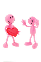 One smiley loving another