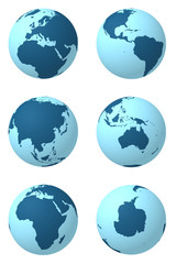 Globes set of the Earth