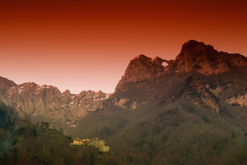 Mt Forato Apuan Alps in Tuscany
