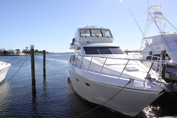 Docked Cabin Cruiser