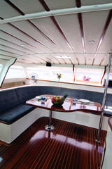 interior of a luxury yacht.