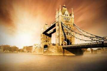 awesome sunset at Tower Bridge - London