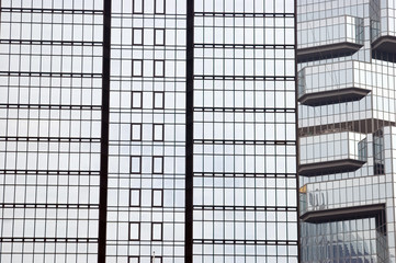 Fototapeta premium Skyscraper in Hongkong closeup photo