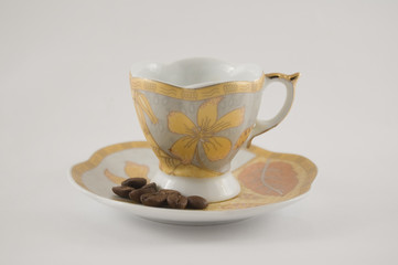 cup of coffee with grain