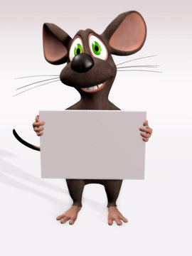 Mouse with blank sign