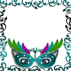 Carnival mask frame