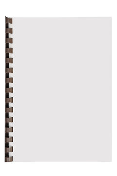 cahier &agrave; spirale plastique sur fond blanc