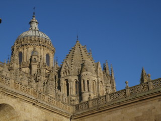 Fototapeta premium Cimborrios de las catedrales vieja y nueva de Salamanca