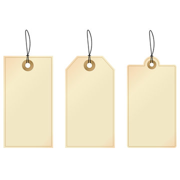 Tags: set of decorative tags