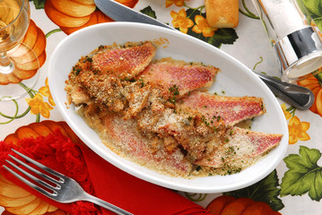 Triglie con le acciughe - Secondi di pesce Cucina toscana