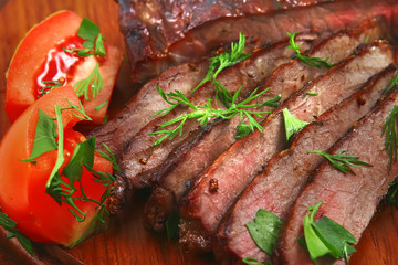 roast meat and vegetables