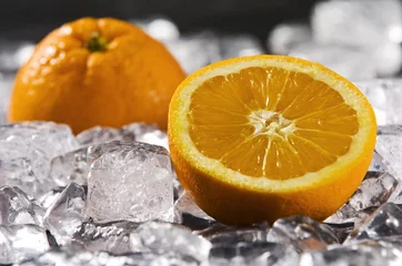 Crédence de cuisine en verre imprimé Dans la glace Orange