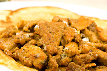 Gyros mit Tzatziki,Pfannkuchen
