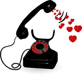 Vector illustration of old phone