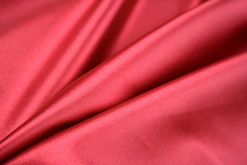 Fototapeta na wymiar Red silk material