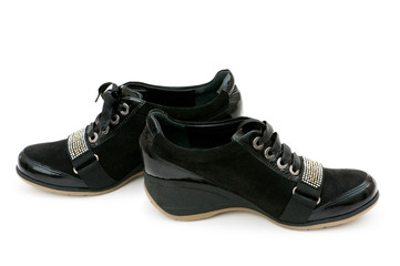 Woman shoes isolated on the white background