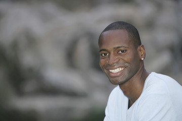 Fototapeta premium smiling guy outside