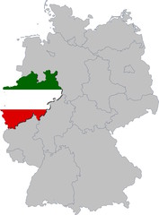 Obraz premium Nordrhein-Westfalen auf Deutschland