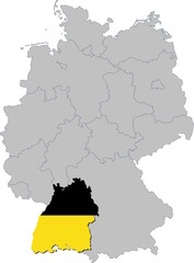 Baden-Württemberg auf Deutschland