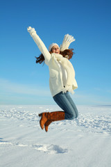 snow jumping
