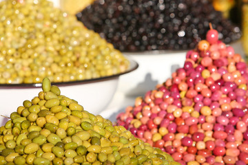 Olives at farmers market
