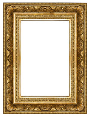 gold antique frame isolated
