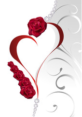 Valentinstag Herz Rosen