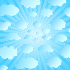Seamless vector illustration of clouds