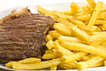 veal meat with potatoes