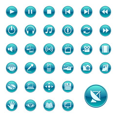 Web icons, buttons. Round series 3