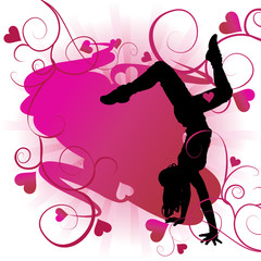 pink siluette