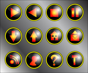 We menu on black and yellow theme