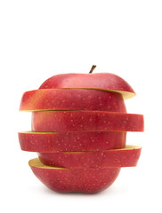 red apple isolated on the white