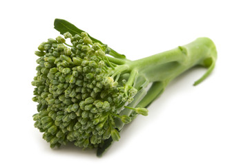 green ingredient on white background
