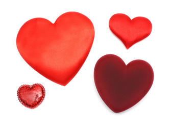 valentine day - four different hearts