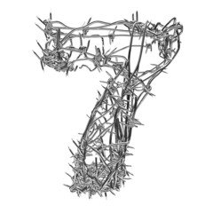 Barbed wire font 7