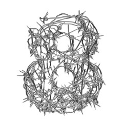 Barbed wire font 8