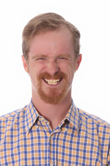 Fototapeta premium Portrait of funny man