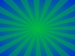 Blaue und grüne Strahlen