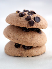 close up shot of Cookies isloated on white background