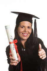 Young woman graduated with a Diploma