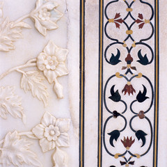 Inlay Detail of the Facade of Taj Mahal