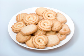 Pastry on the white plate