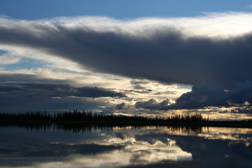 Abendstimmung im Tetlin Wildlife Refuge, Alaska - USA