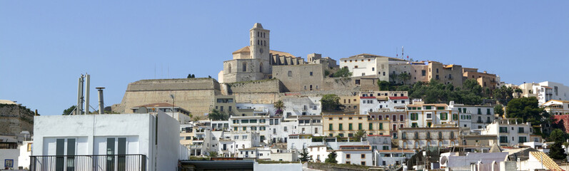 Fototapeta na wymiar Ibiza from balearic islands in Spain