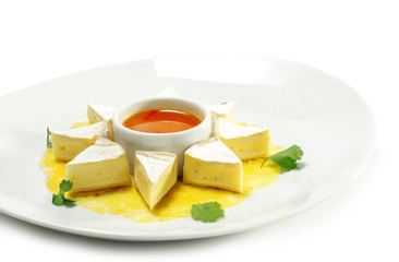 Fromage Cheese with Honey Orange Sauce